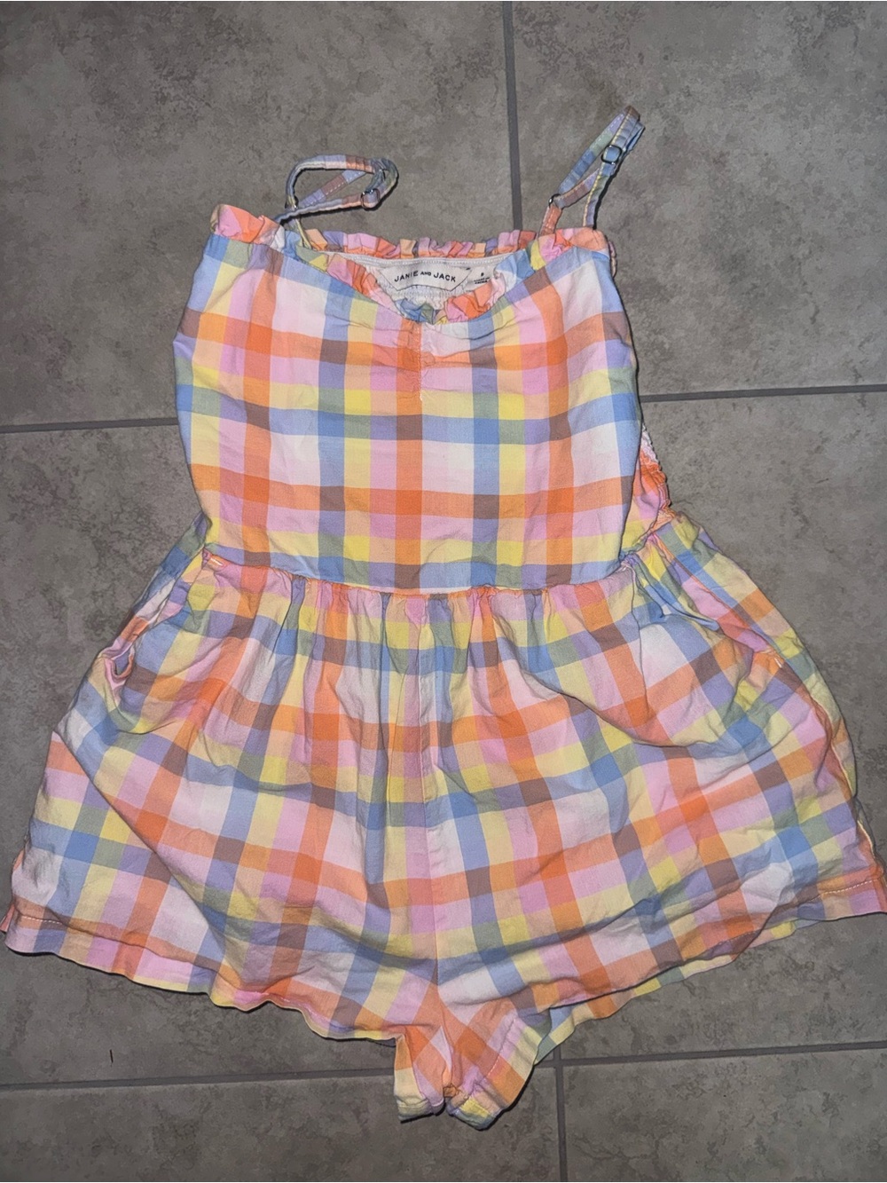 Janie and Jack Plaid Romper